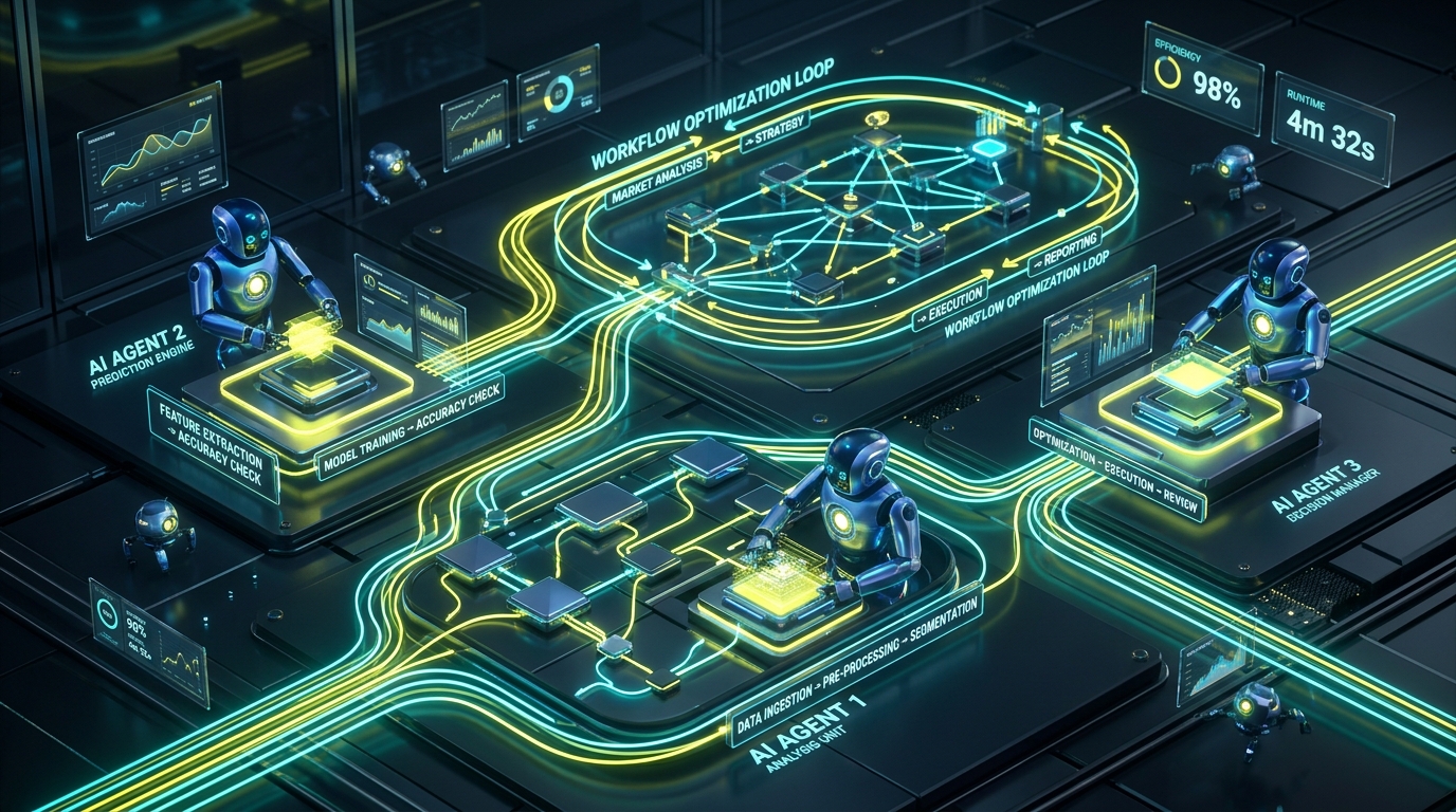 Autonomous AI Multi-Agent Workflow Optimization Loop Diagram