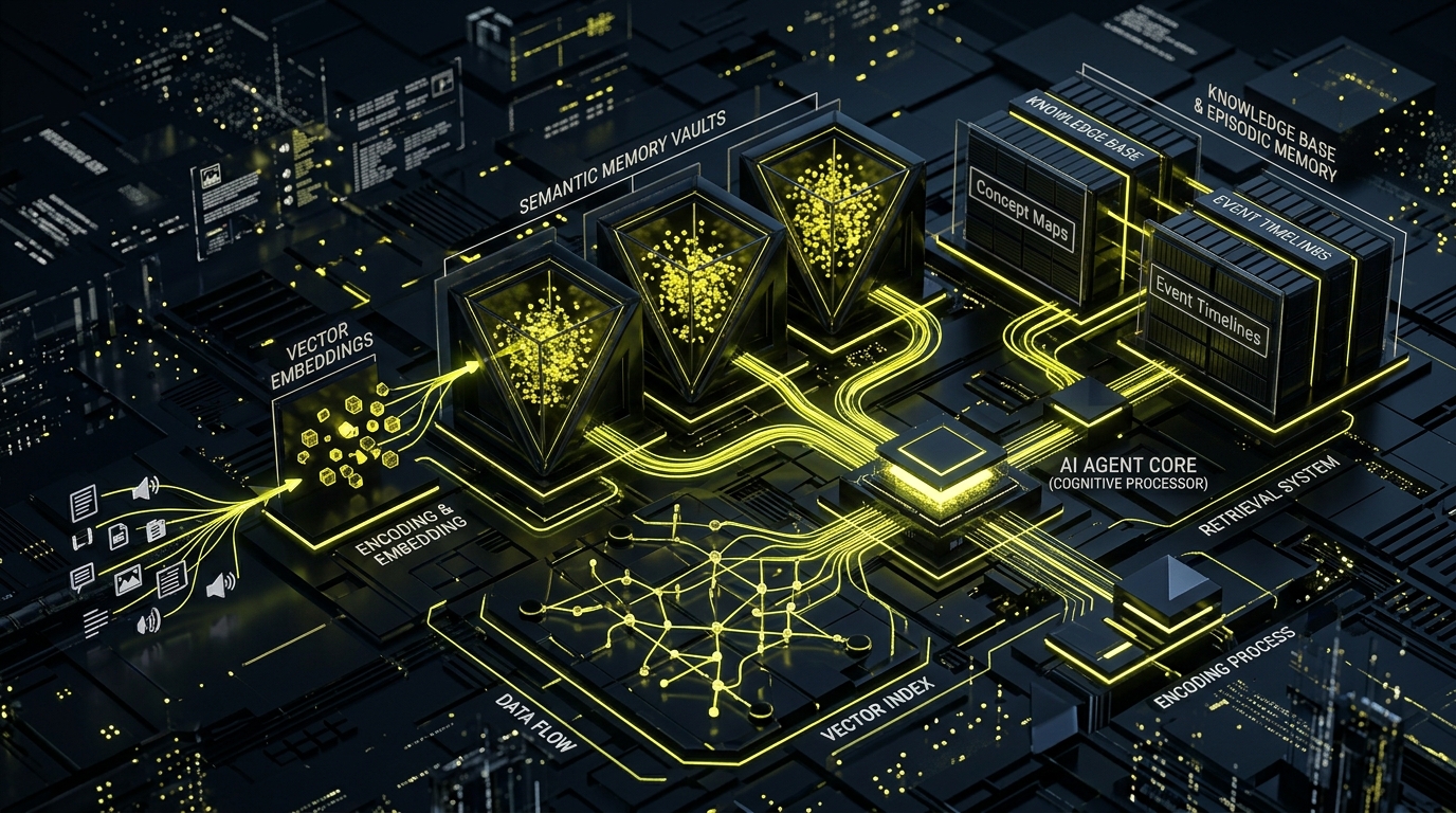 AI Agent Long-Term Memory Architecture with Vector Embeddings and Semantic Storage Vaults