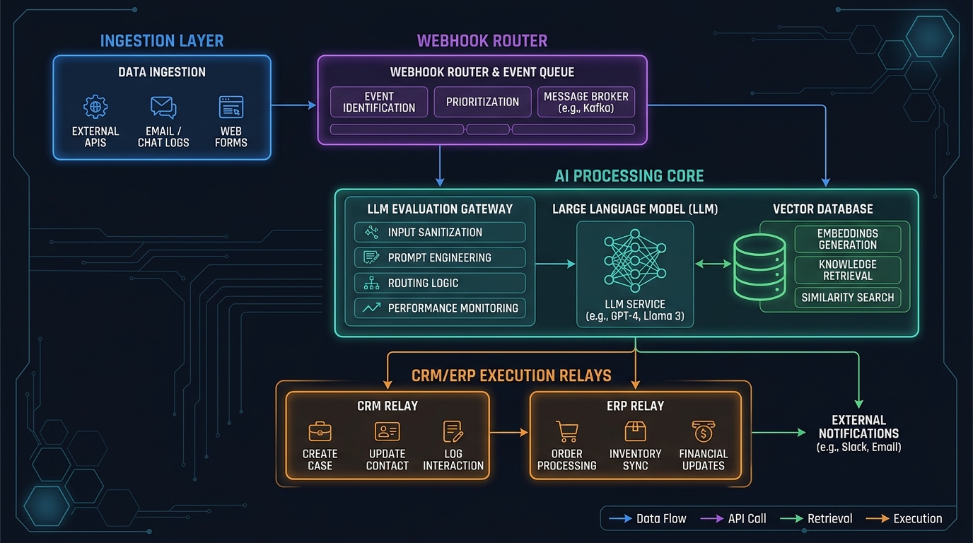 5-Layer Enterprise AI Automation Pipeline Architecture Diagram