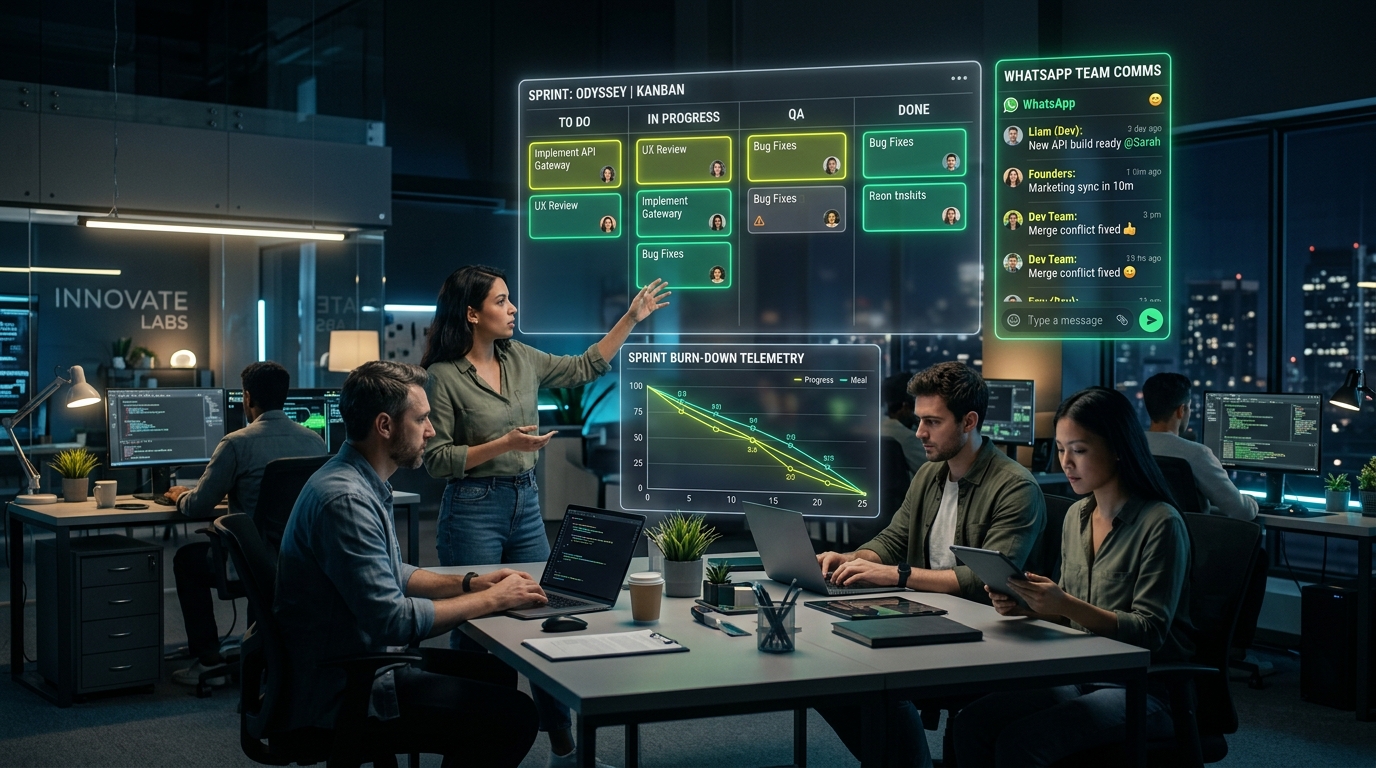Best project management tools for startups with automated telemetry and WhatsApp integration