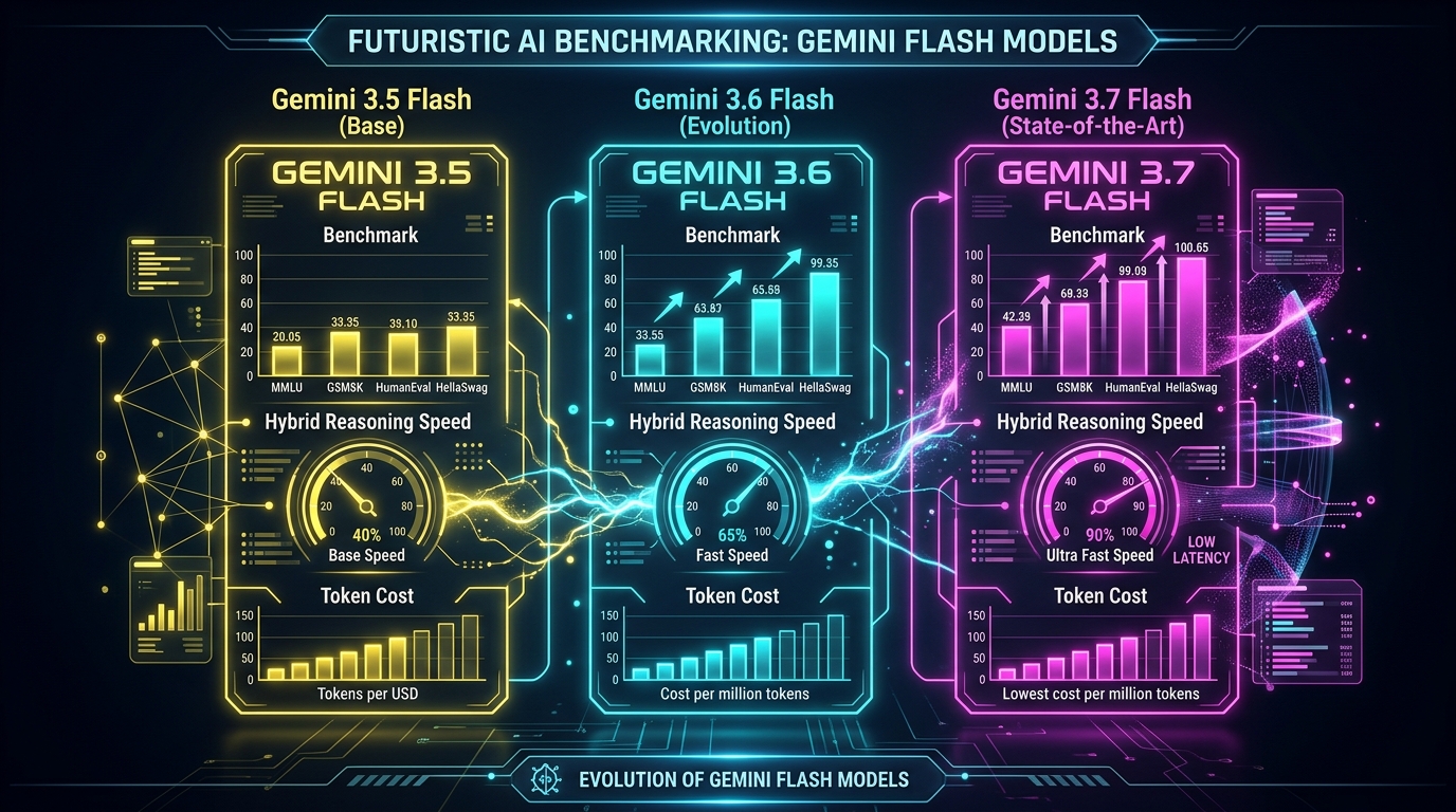 Gemini 3.5 Flash vs Gemini 3.6 Flash vs Gemini 3.7 Flash 3-Way Architectural Comparison Blueprint