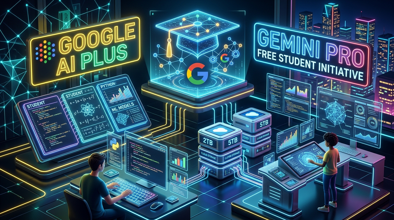 Google AI Plus and Gemini Pro Free Student Initiative Architecture and 2TB Cloud Storage