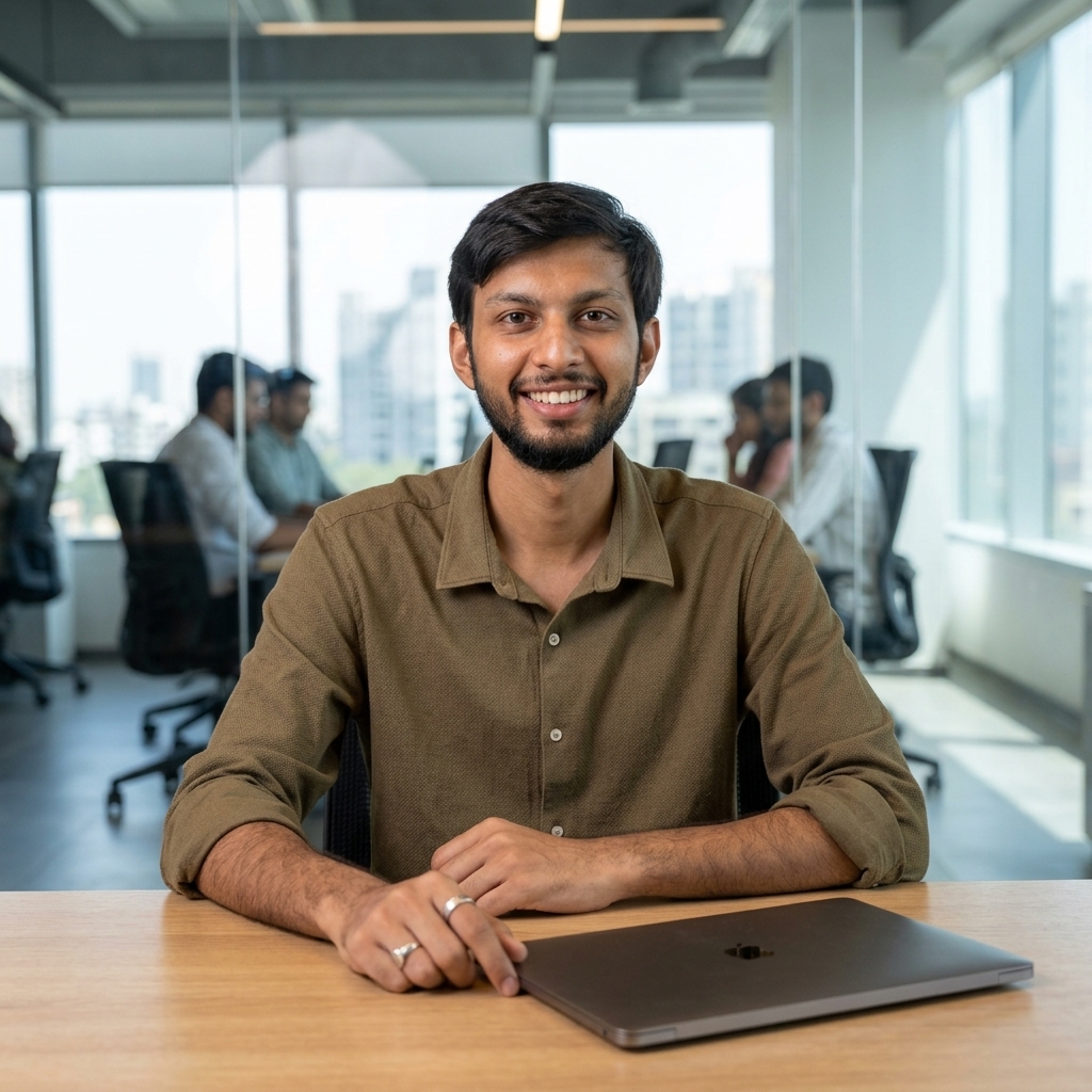 Shadab Alam at workstation discussing the 1-hour automation rule and workflow telemetry