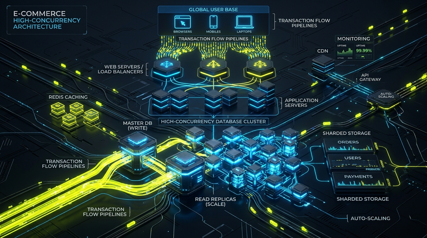 E-commerce Scaling Web Architecture Diagram by Shadab Alam