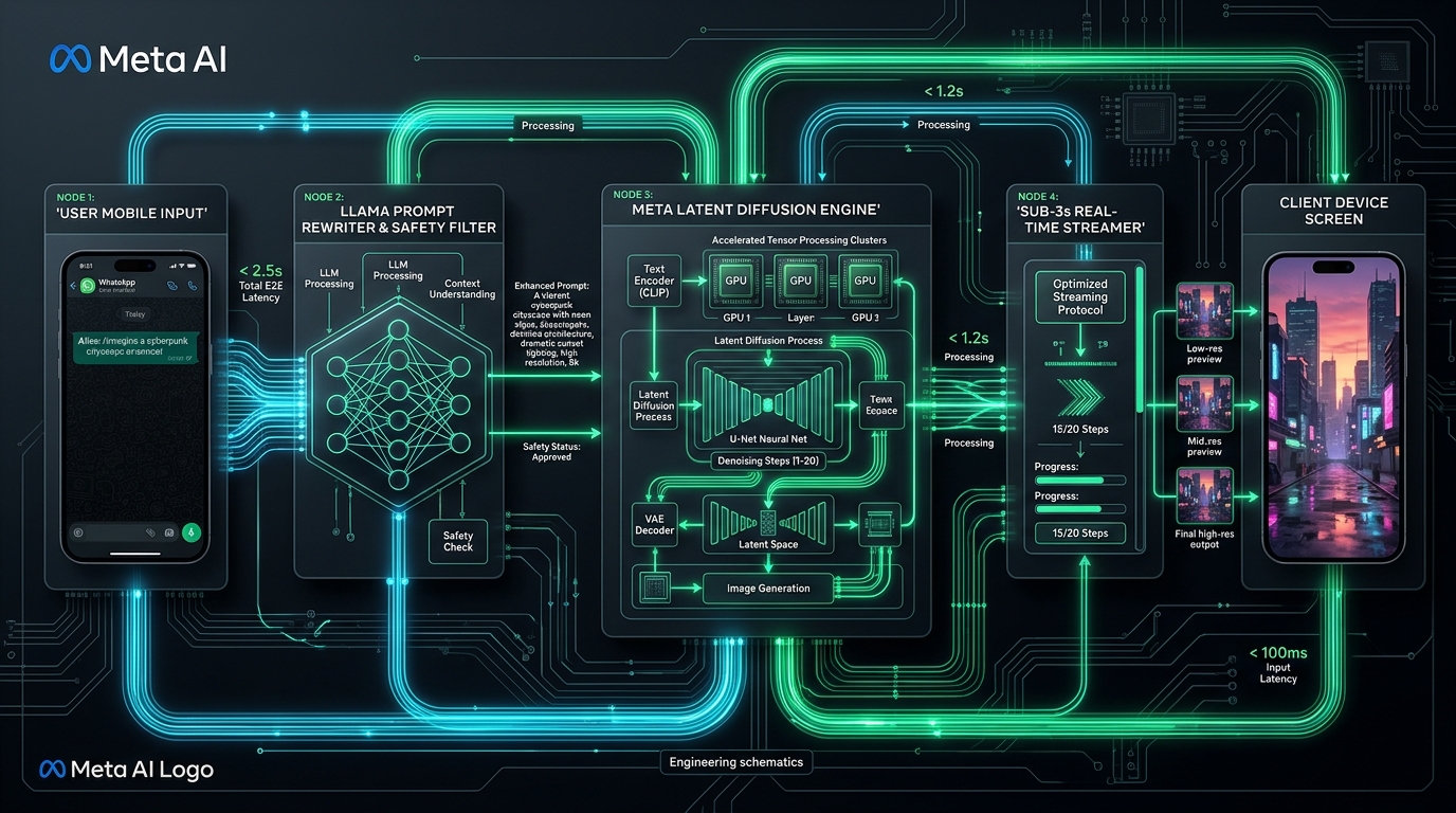 Meta AI WhatsApp Image Generation Architecture and Workflow