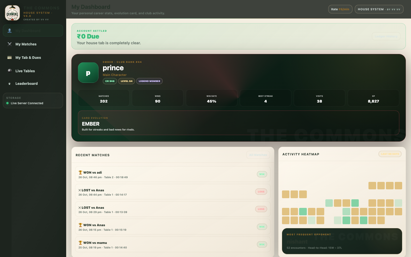 The Commons Player and Member Self-Service Portal